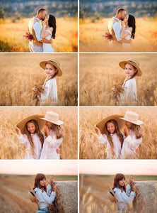 35 Golden Fields Field Photo Overlays, flower summer spring overlays, digital backdrop, background, art frame, Cornfield, wheat, png file