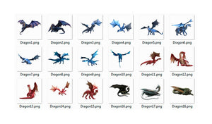 15 Dragon animal overlay, dragons clipart, digital overlays, photo edit, photoshop overlays, fantasy art, scrapbook, png