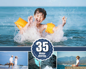 35 water splash photo Overlays, Photoshop Overlay, Photography Overlays, sea summer river ocean overlays, splatter overlay, png
