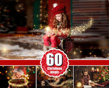 Load image into Gallery viewer, 55 Magic Christmas overlay, New Year, Holiday, Xmas, Gold fairy dust, Photoshop Glowing stars, shining, Gold Stars, Stardust, sparkles, jpg