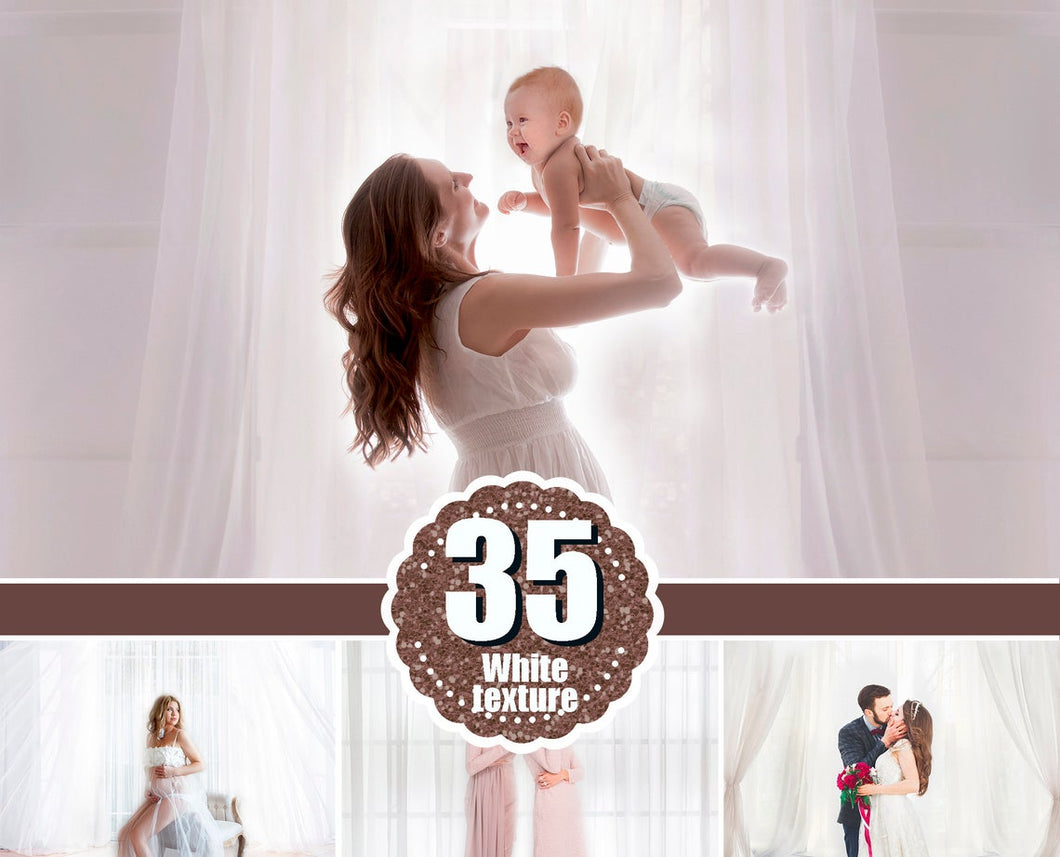 35 White sheer curtain wall decor Background, Digital Backdrop, Portrait photo texture, wedding lights bokeh, Photoshop Overlays, jpg