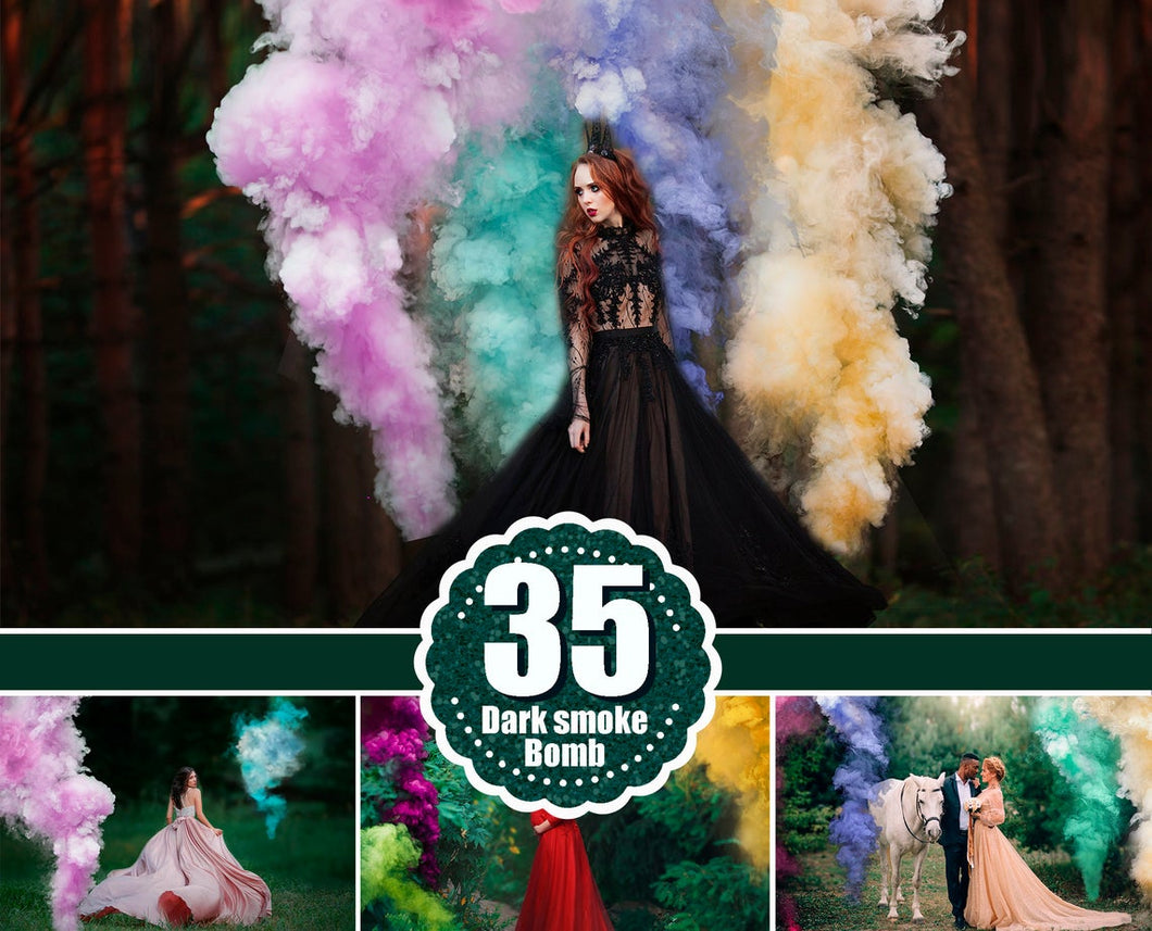 35 Smoke bomb overlay, Photoshop smoke Bombs, color colored smoke overlays, Wedding realistic overlays, fog mist overlays, png