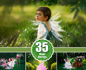 35 magic fairy light photo overlays, lights effects, wing, star, blowing glitter, fairy dust, butterfly, fantasy Digital Download, png file