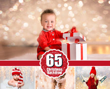 Load image into Gallery viewer, 65 Christmas backdrop background texture bokeh (overlays, overlay, lights, lights) Photoshop, holiday, New Year, winter, photo session, jpg