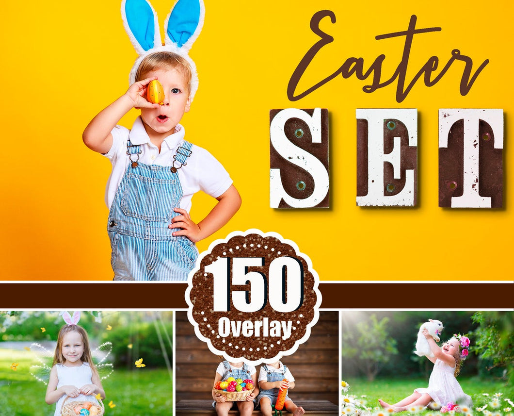 150 Easter overlay Photoshop, light, branch, flower, chicks, bunnies, wordart, stamp, spring, butterfly, bubble, sun, summer, png