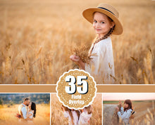 Load image into Gallery viewer, 35 Golden Fields Field Photo Overlays, flower summer spring overlays, digital backdrop, background, art frame, Cornfield, wheat, png file