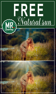 FREE natural sun light Photo Overlays, Photoshop overlay