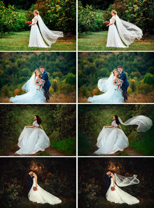 35 wedding veil photo overlays, wedding dress overlays, Flying fabric overlay, Photoshop Mix Overlay, digital download, png file
