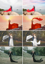 Load image into Gallery viewer, 35 Flying fabric dress Photo Overlays, Photoshop Overlay, flowing cloth, flying silk satin, wedding, Overlay Extensions png file
