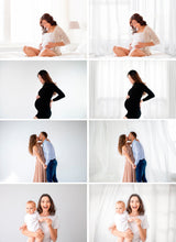Load image into Gallery viewer, 35 White Curtains, Digital Photo Backdrop, Portrait photo texture, wedding, white curtain, background, maternity, pregnant photo, baby, jpg