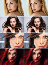 Load image into Gallery viewer, 45 Fashion woman eyes eyelash hear Photo Overlays, makeup portrait portret face effect, wedding woman girl, Photoshop Overlays, png