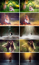 Load image into Gallery viewer, 50 Natural Light Photoshop Overlays, sun overlays, light overlay, lens flare overlays,fantasy overlays, Natural Sun, Sunlight, png file