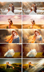 55 natural sun light effects, Photoshop Overlays, sunlight, sun lens, sun rays, sunlight rays, Digital Backdrop background, jpg png file