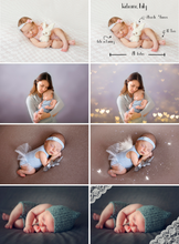 Load image into Gallery viewer, 140 Baby newborn children photo overlays, bokeh, wordart, magic effect, wing, background, frame, kiss, butterfly fairy Photoshop overlay