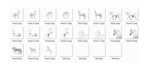 10 Majestic unicorn horse overlays, realistic animal, white horse, Photoshop overlay, fantasy, magic, fairy, star Digital Overlays, png