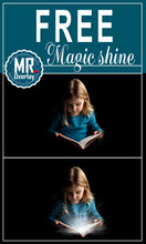 Load image into Gallery viewer, FREE magic shine book Photo Overlays, Photoshop overlay