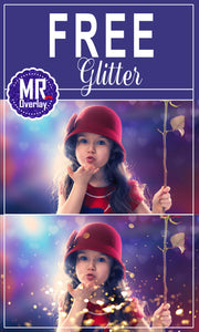 FREE blowing glitter Photo Overlays, Photoshop overlay