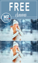 Load image into Gallery viewer, FREE snow Photo Overlays, Photoshop overlay