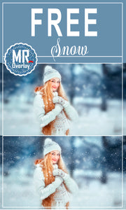 FREE snow Photo Overlays, Photoshop overlay
