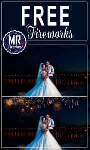 Free fireworks Photo Overlays, Photoshop overlay