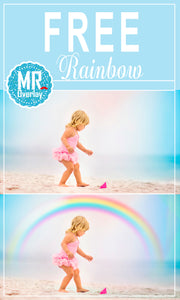 FREE rainbow Photo Overlays, Photoshop overlay