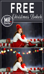 FREE christmas bokeh light Photo Overlays, Photoshop overlay