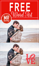 Load image into Gallery viewer, FREE Valentine wordart word art Photo Overlays, Photoshop overlay