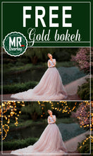 Load image into Gallery viewer, FREE gold bokeh light Photo Overlays, Photoshop overlay