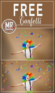 FREE confetti  photo overlays, Photoshop overlay