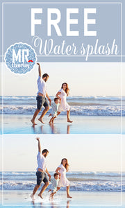 FREE Water splash photo Overlays, Photoshop overlay
