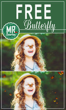 Load image into Gallery viewer, FREE butterfly Photo Overlays, Photoshop overlay