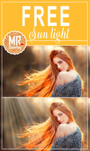 Load image into Gallery viewer, FREE sun light  rays Photo Overlays, Photoshop overlay