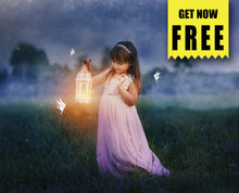 Load image into Gallery viewer, FREE fairy pixie magic Photo Overlays, Photoshop overlay