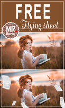 Load image into Gallery viewer, FREE Flying sheet Photo Overlays, Photoshop overlay