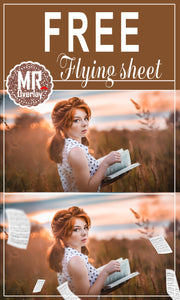 FREE Flying sheet Photo Overlays, Photoshop overlay