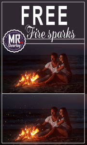Free fire sparks Photo Overlays, Photoshop overlay