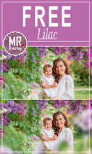 Load image into Gallery viewer, FREE Lilac Photo Overlays, Photoshop overlay