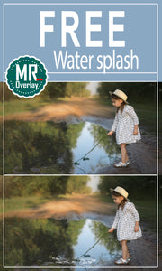 FREE water splash photo Overlay, Photoshop overlays