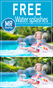 FREE water splashes photo Overlay, Photoshop overlays