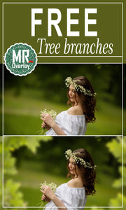 FREE tree branches Photo Overlays, Photoshop overlay
