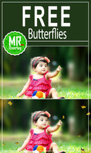 Load image into Gallery viewer, FREE Butterflies Photo Overlays, Photoshop overlay
