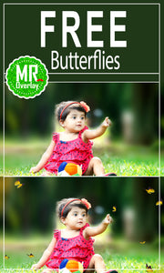 FREE Butterflies Photo Overlays, Photoshop overlay