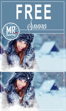 Load image into Gallery viewer, FREE snow winter Photo Overlays, Photoshop overlay