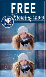 FREE Blowing snow Photo Overlays, Photoshop overlay