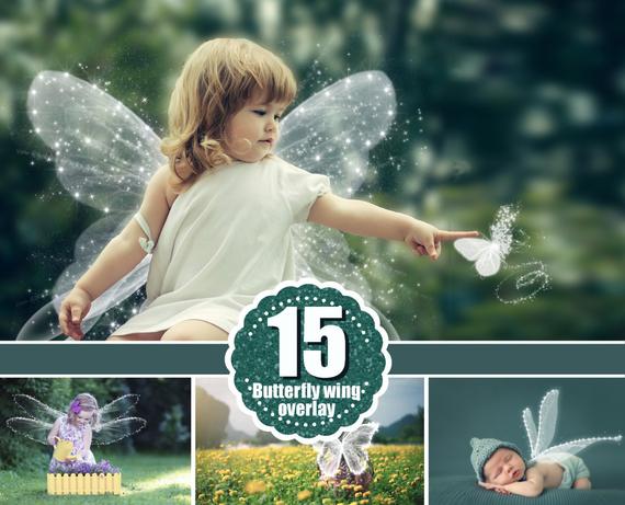 15 Angel butterfly magic wings Photo Overlays, Photography Overlay, Photography Photo Prop, Digital Download, png file