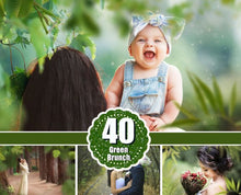 Load image into Gallery viewer, 40 Branches Photo Overlays, shooting through branches, tree, green, leaves, spring, summer Photoshop Overlay, Photoshop Overlays, png file
