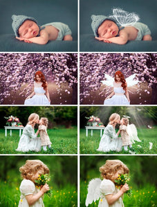 10 Angel butterfly magic fairy wings Photo Overlays, Photoshop Overlay, White Angel Wings, Wedding, Newborn baby photoshoot effect png file