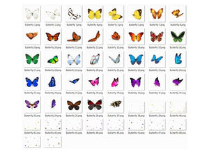 50 Butterfly Photo Overlays, Realistic Natural flying butterflies Photo layer, Professional Photoshop effect, Photoshop overlay, png file