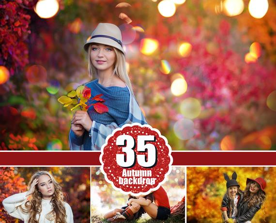 35 autumn backdrop background texture bokeh, autumn overlay, lights, Photoshop, christmas, holliday, wedding, photo session, jpg