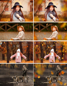 35 falling leaves Overlays, Photoshop Overlays, Photo Prop, Autumn texture, fall leaves, realistic, natural look, png file